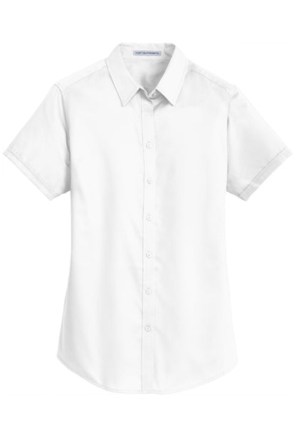 Port Authority Ladies Short Sleeve SuperPro Twill Shirt. L664