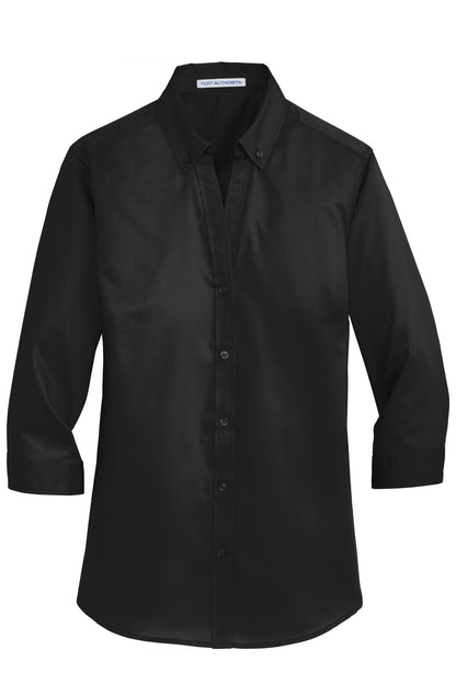 Port Authority Ladies 3/4-Sleeve SuperPro Twill Shirt. L665