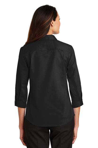 Port Authority Ladies 3/4-Sleeve SuperPro Twill Shirt. L665