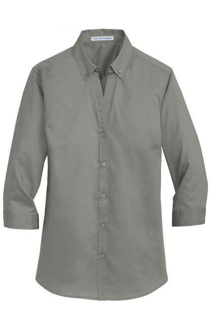 Port Authority Ladies 3/4-Sleeve SuperPro Twill Shirt. L665