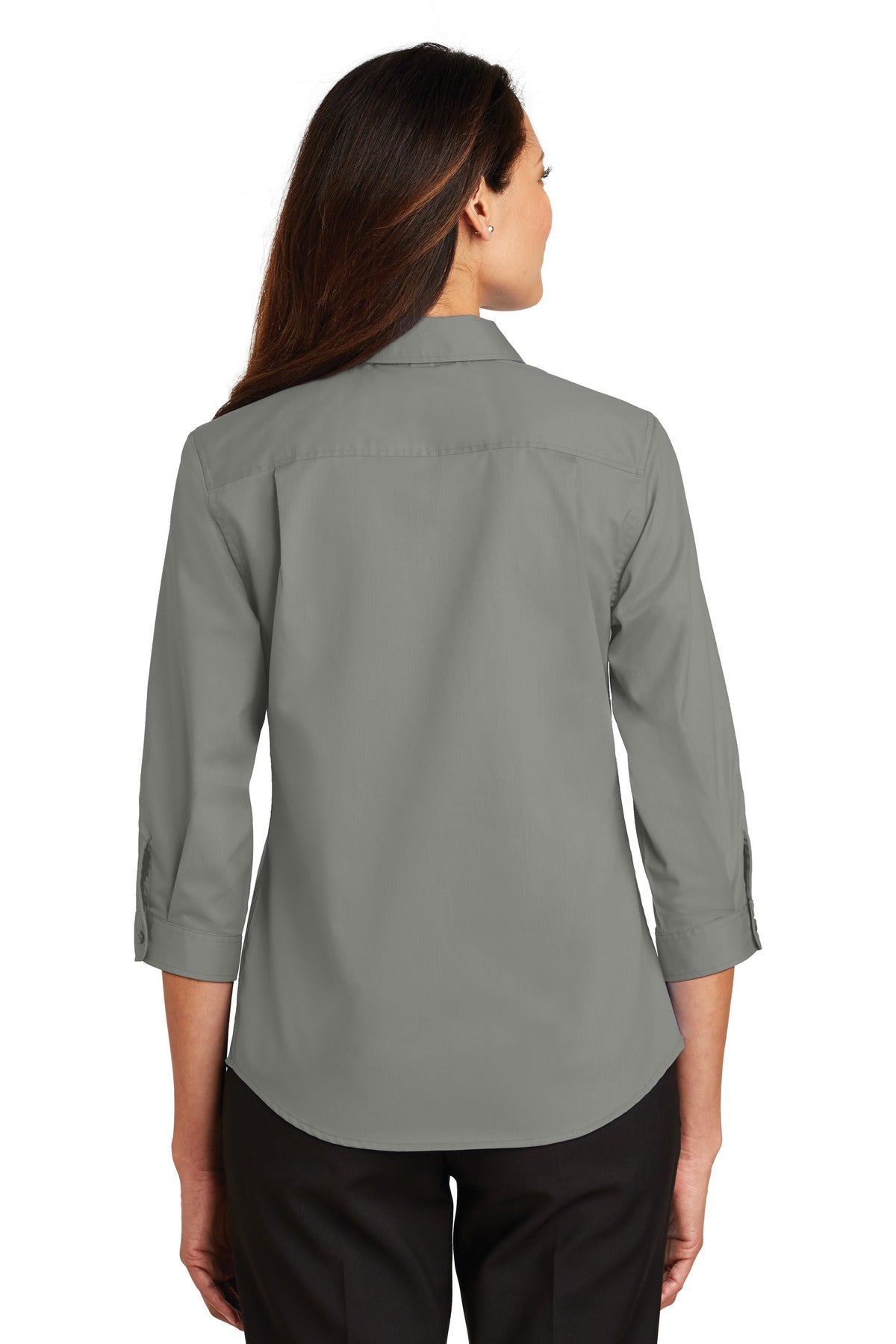 Port Authority Ladies 3/4-Sleeve SuperPro Twill Shirt. L665