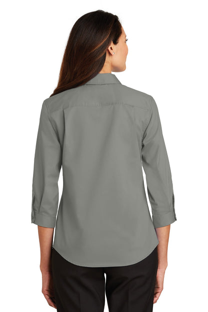Port Authority Ladies 3/4-Sleeve SuperPro Twill Shirt. L665