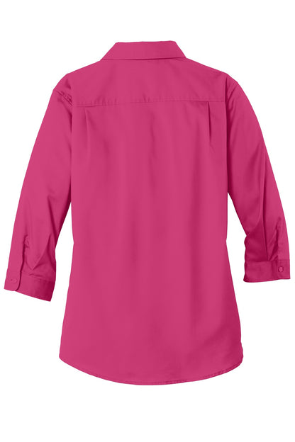 Port Authority Ladies 3/4-Sleeve SuperPro Twill Shirt. L665