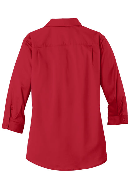 Port Authority Ladies 3/4-Sleeve SuperPro Twill Shirt. L665