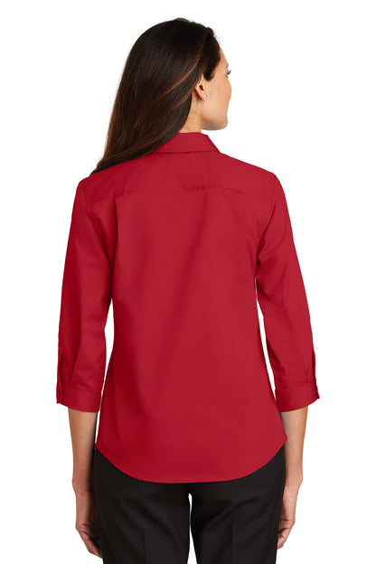 Port Authority Ladies 3/4-Sleeve SuperPro Twill Shirt. L665