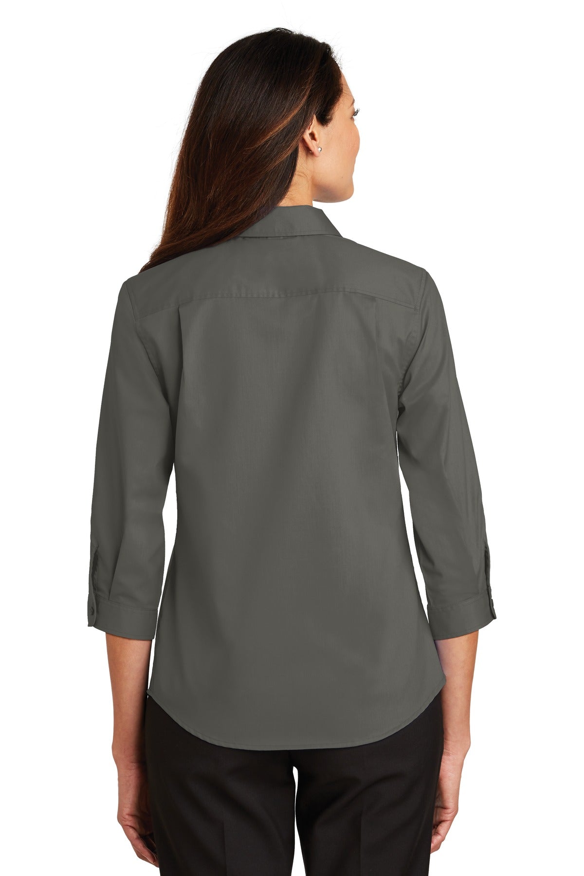 Port Authority Ladies 3/4-Sleeve SuperPro Twill Shirt. L665