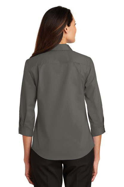 Port Authority Ladies 3/4-Sleeve SuperPro Twill Shirt. L665