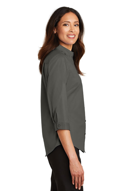 Port Authority Ladies 3/4-Sleeve SuperPro Twill Shirt. L665