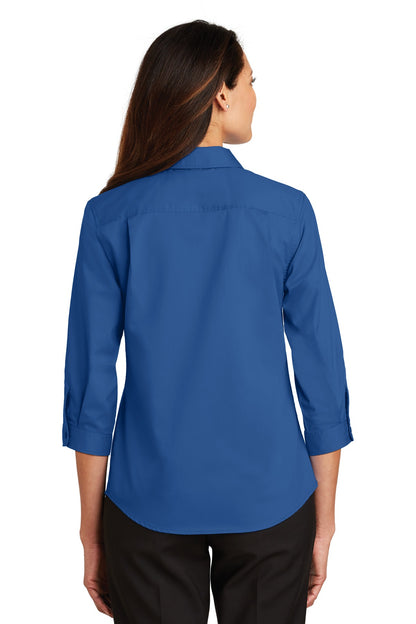 Port Authority Ladies 3/4-Sleeve SuperPro Twill Shirt. L665