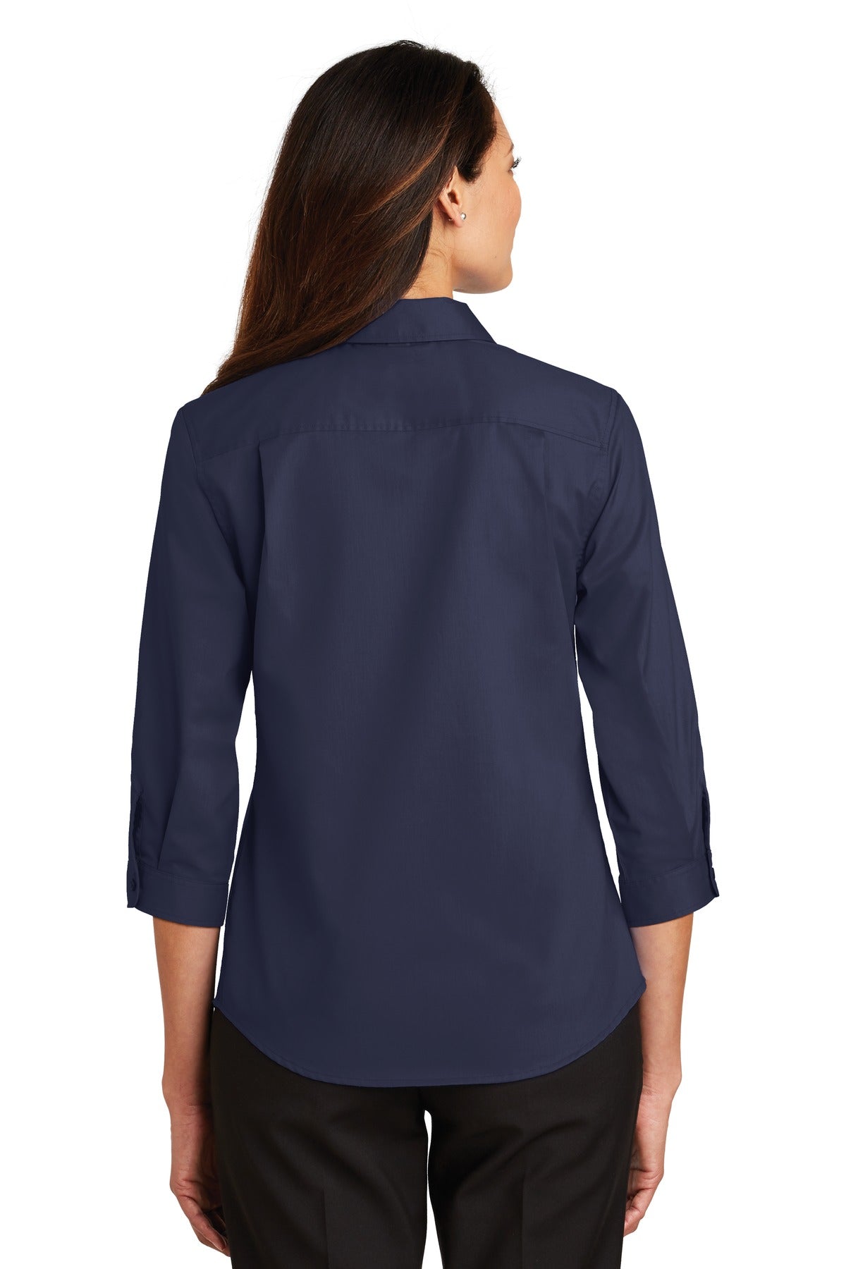 Port Authority Ladies 3/4-Sleeve SuperPro Twill Shirt. L665