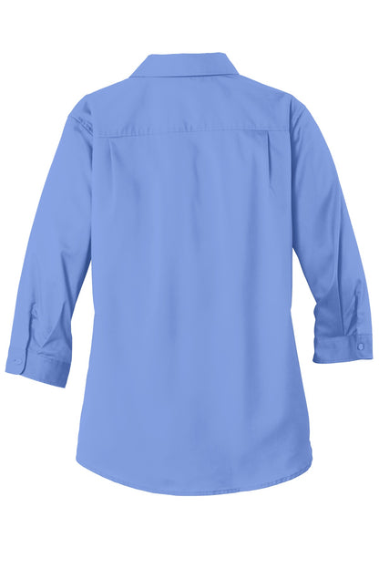 Port Authority Ladies 3/4-Sleeve SuperPro Twill Shirt. L665