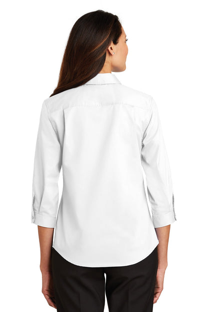 Port Authority Ladies 3/4-Sleeve SuperPro Twill Shirt. L665