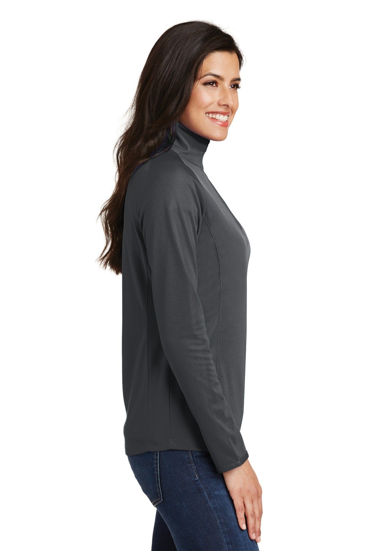 Port Authority Ladies Pinpoint Mesh 1/2-Zip . L806