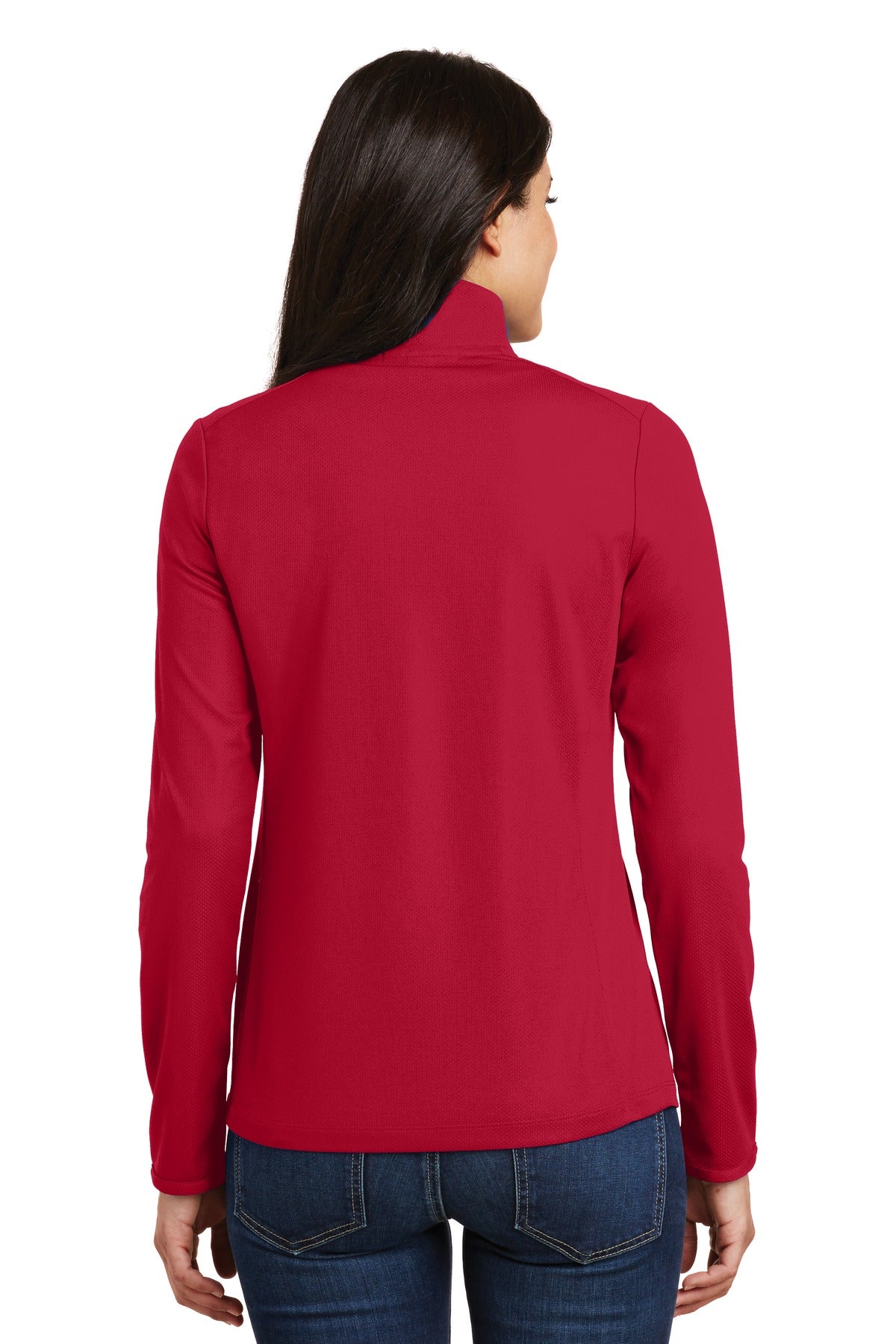Port Authority Ladies Pinpoint Mesh 1/2-Zip . L806