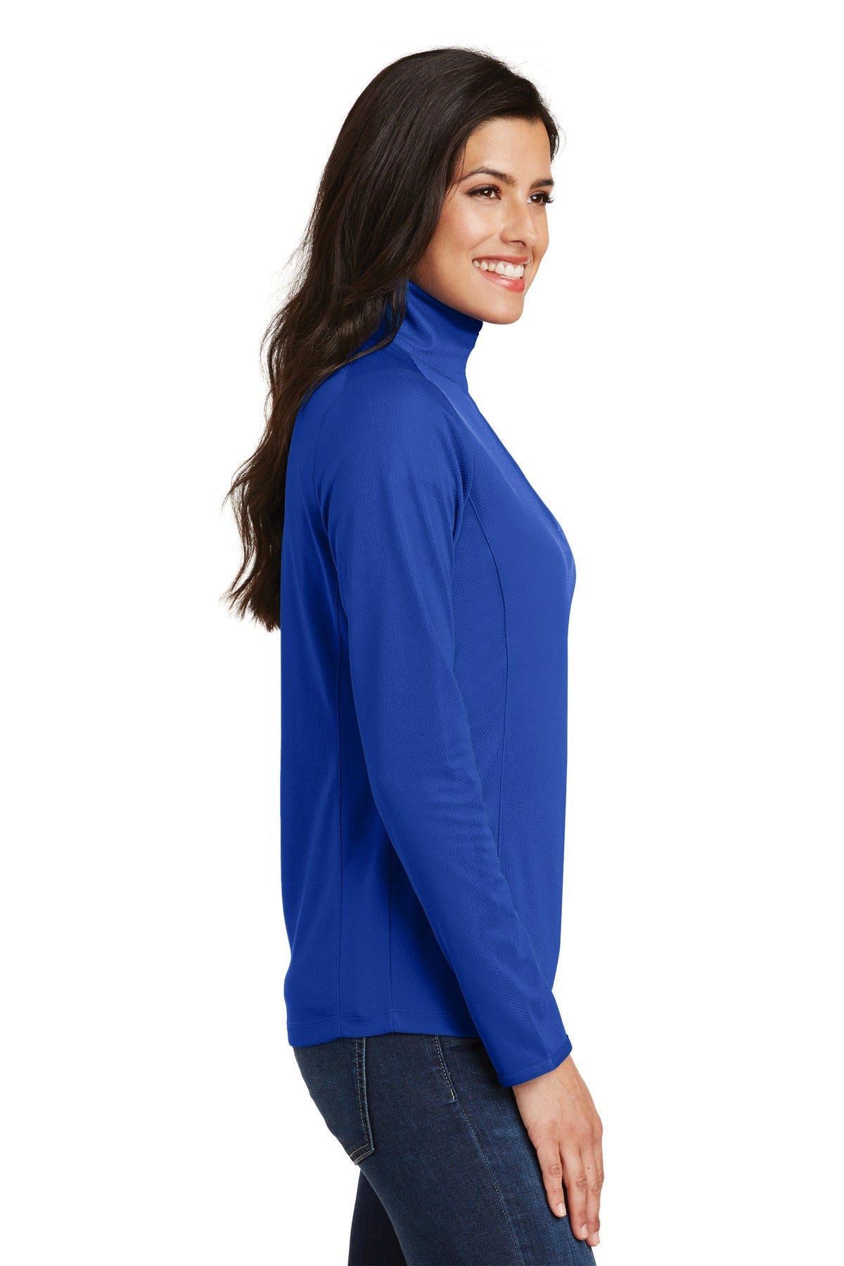 Port Authority Ladies Pinpoint Mesh 1/2-Zip . L806