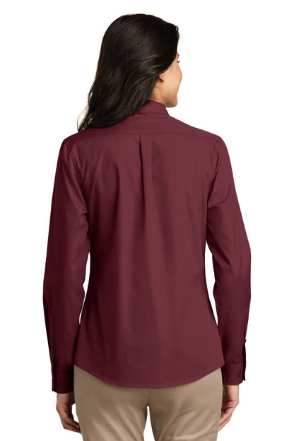 Port Authority Ladies Long Sleeve Carefree Poplin Shirt. LW100