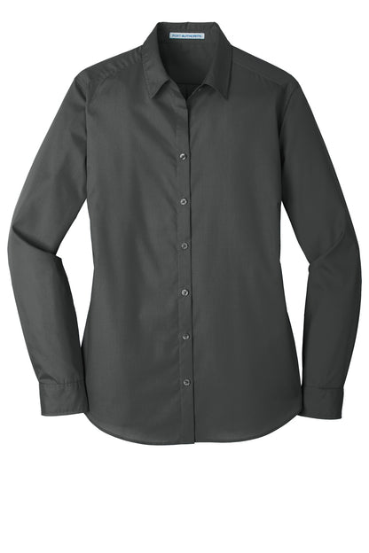 Port Authority Ladies Long Sleeve Carefree Poplin Shirt. LW100
