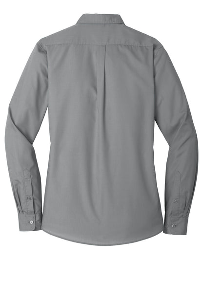 Port Authority Ladies Long Sleeve Carefree Poplin Shirt. LW100