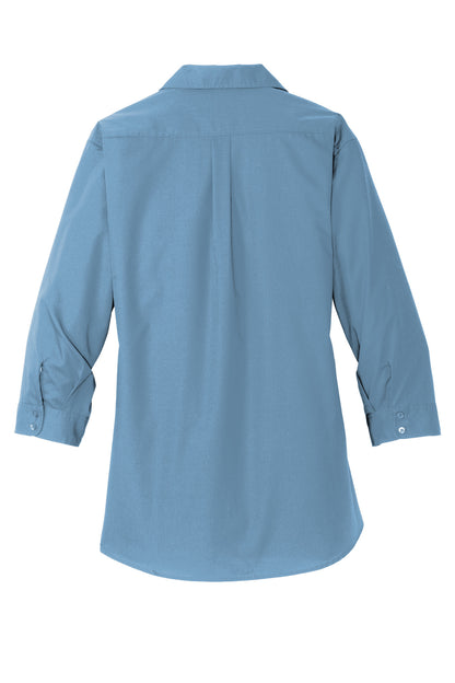 Port Authority Ladies 3/4-Sleeve Carefree Poplin Shirt. LW102