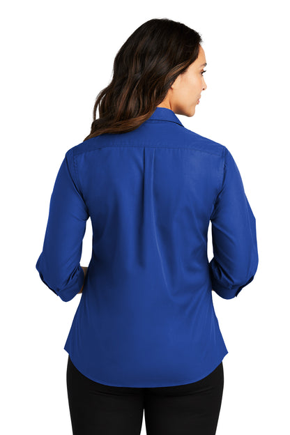 Port Authority Ladies 3/4-Sleeve Carefree Poplin Shirt. LW102