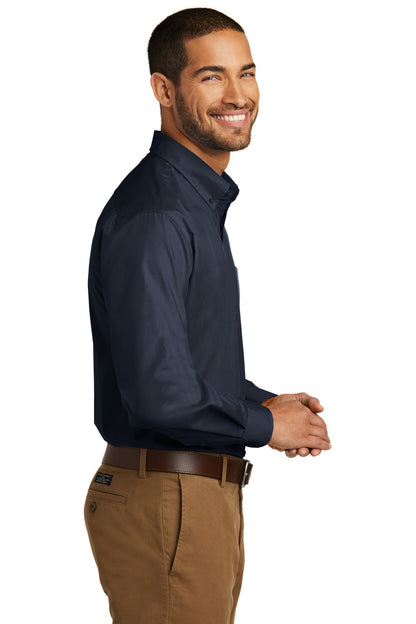 Port Authority Long Sleeve Carefree Poplin Shirt. W100