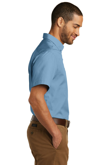 Port Authority Short Sleeve Carefree Poplin Shirt. W101