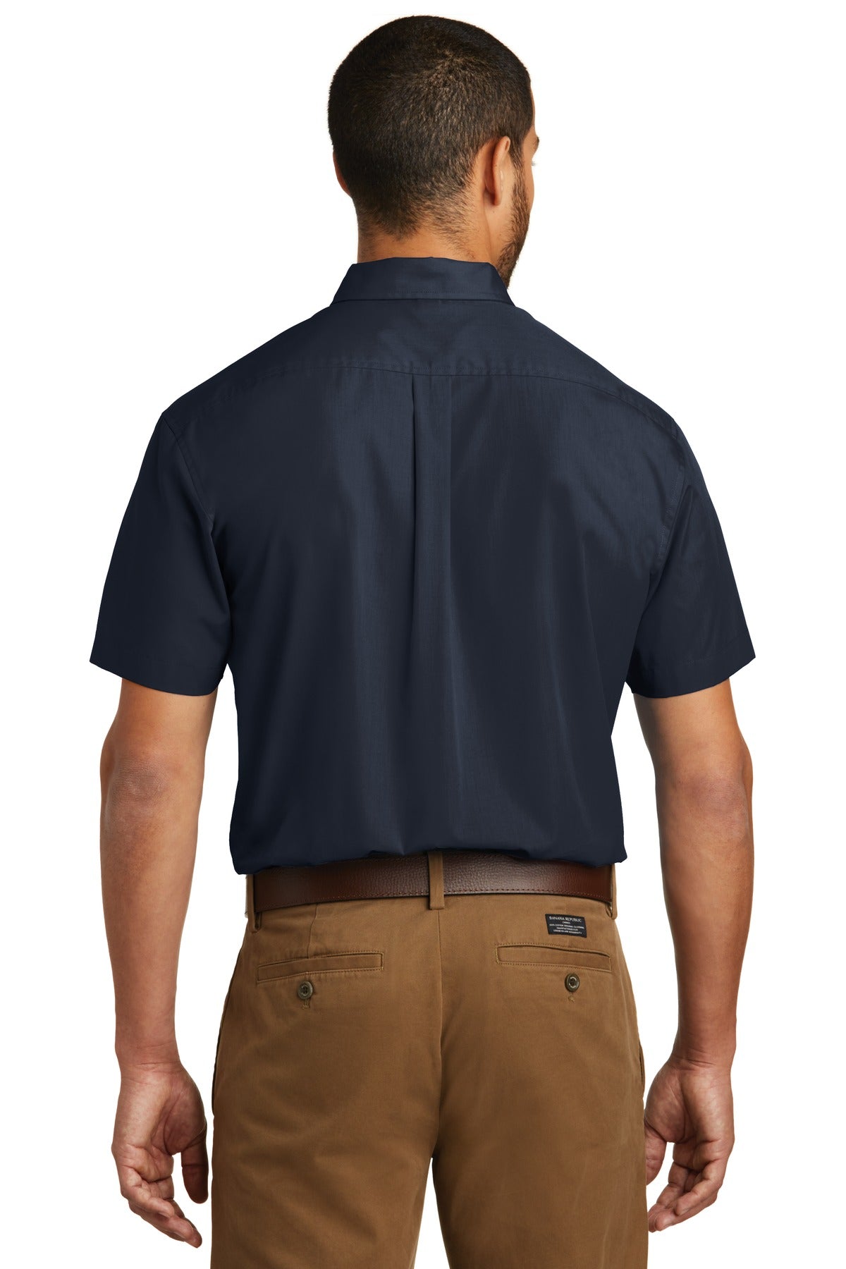 Port Authority Short Sleeve Carefree Poplin Shirt. W101