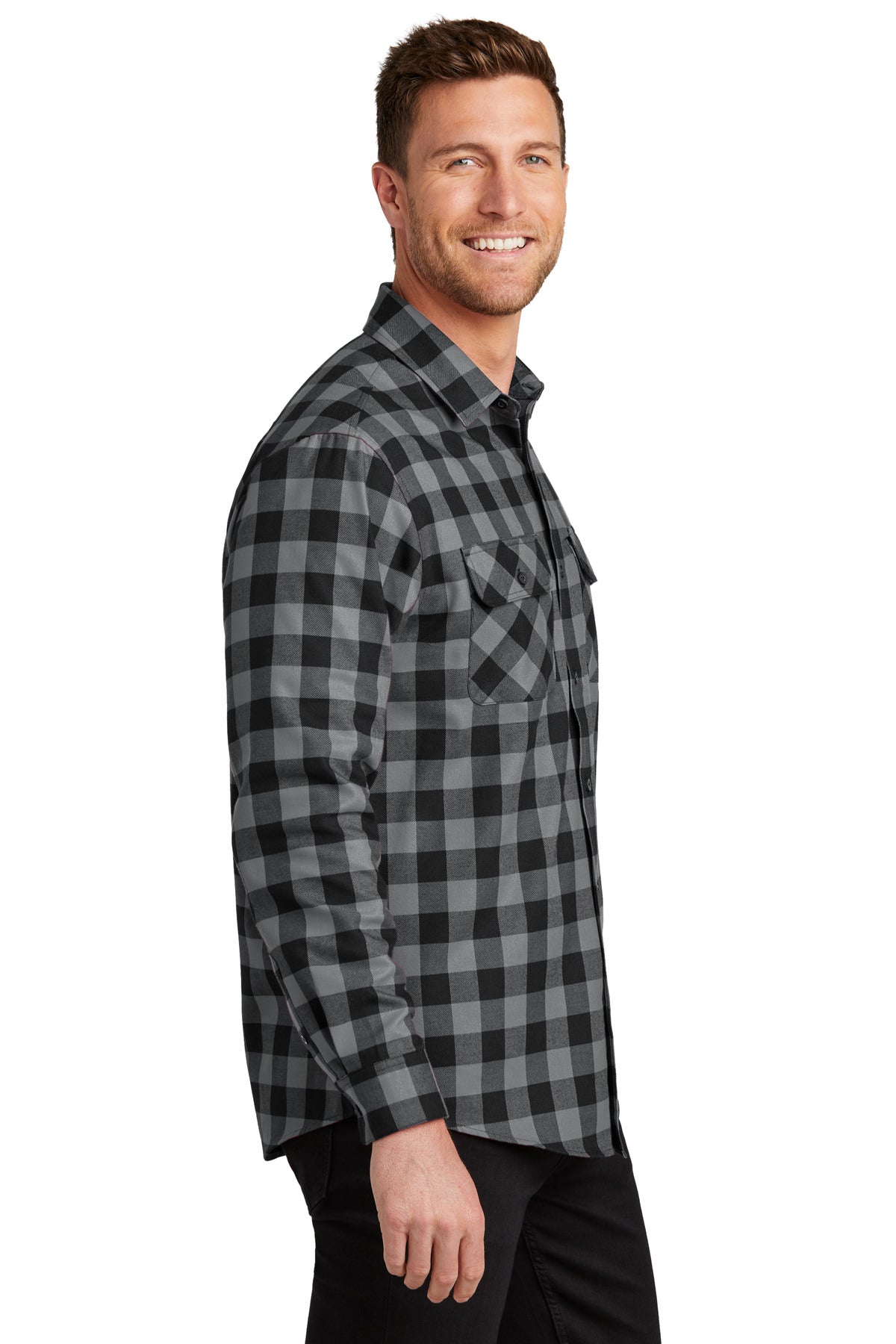 Port Authority Plaid Flannel Shirt. W668
