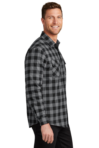 Port Authority Plaid Flannel Shirt. W668