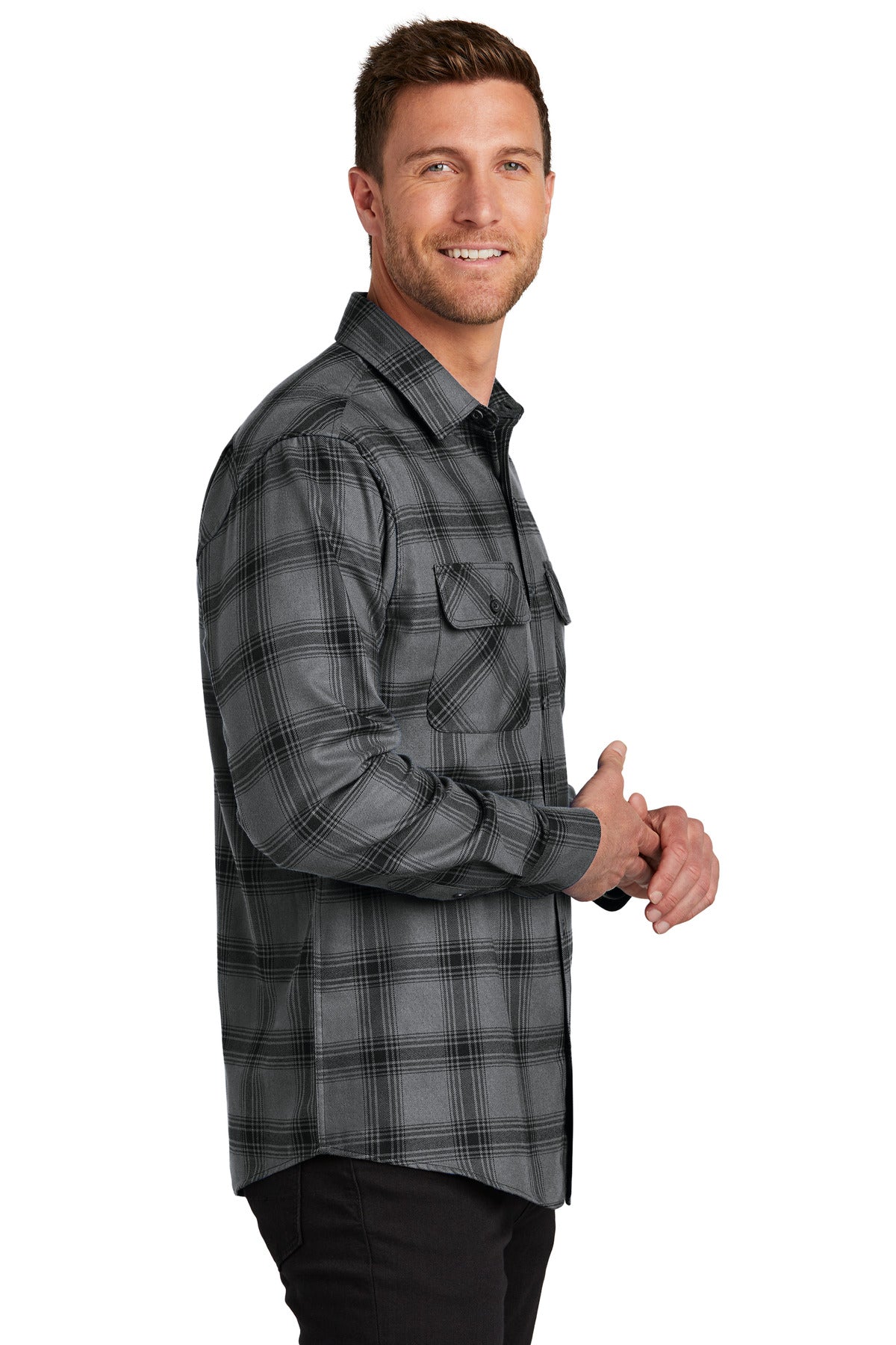 Port Authority Plaid Flannel Shirt. W668