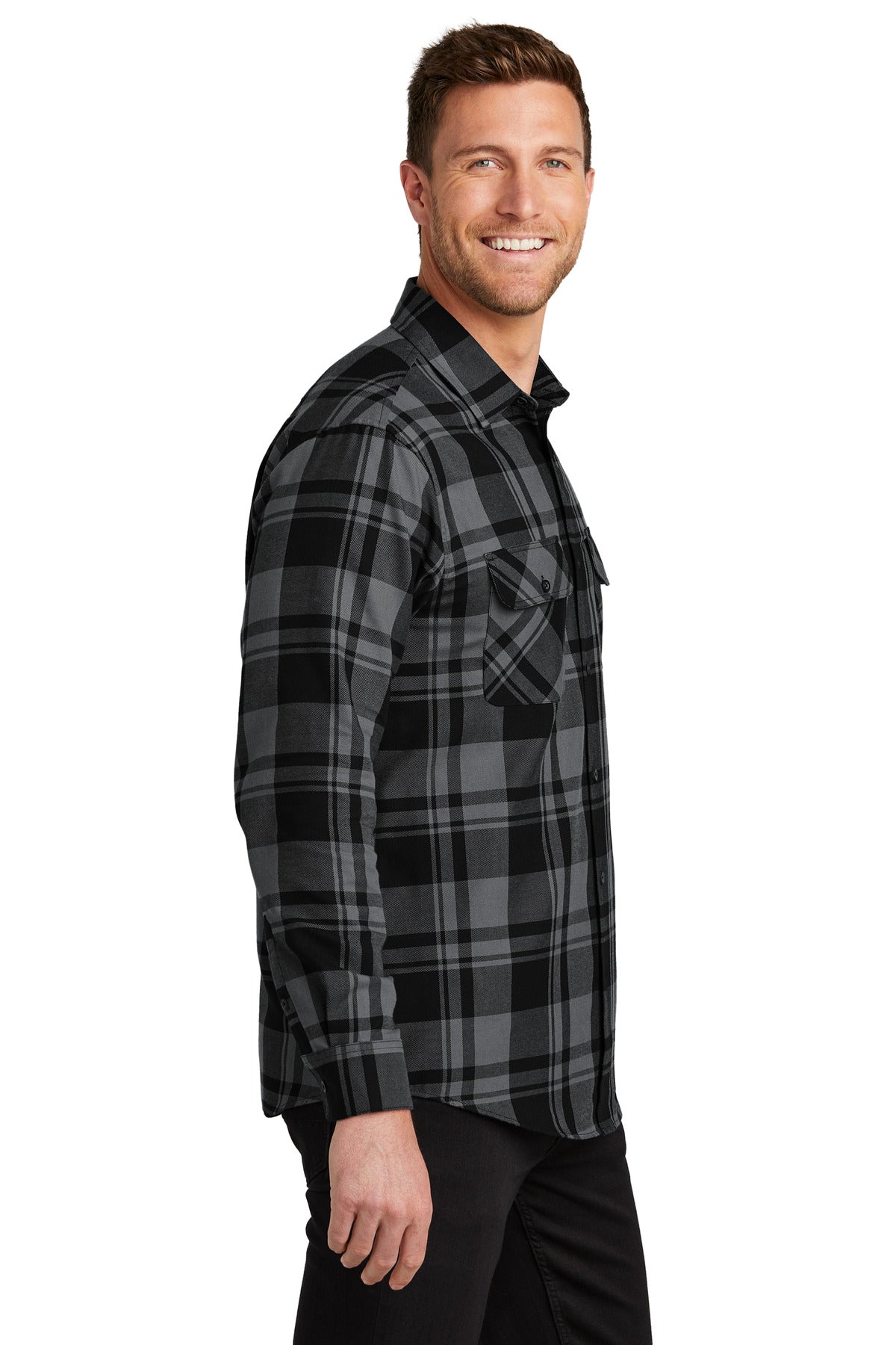 Port Authority Plaid Flannel Shirt. W668