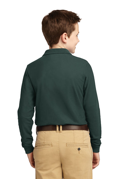 Port Authority Youth Long Sleeve Silk Touch Polo. Y500LS