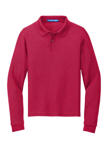 Port Authority Youth Long Sleeve Silk Touch Polo. Y500LS