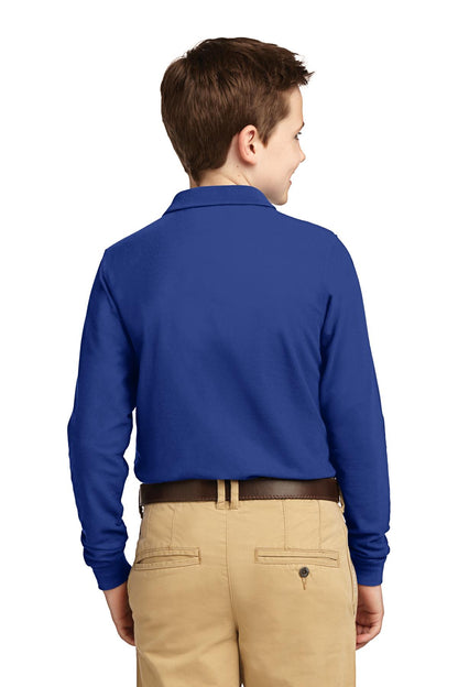 Port Authority Youth Long Sleeve Silk Touch Polo. Y500LS